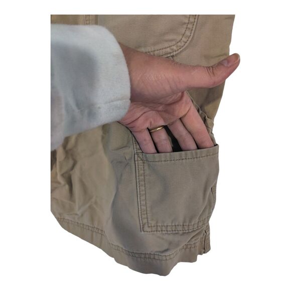 VINTAGE Gap Mens Beige Cargo Carpenter Shorts Work Wear Y2K Baggy Skate Size 38 - Picture 5 of 9